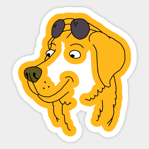 Mr. Peanutbutter Sticker by Medium_well_rare